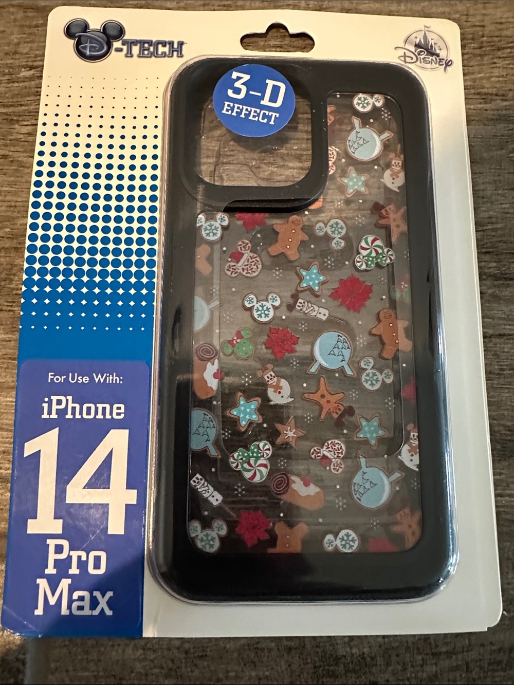 iPhone 14 Pro Max Disney Parks Black Trim Holiday 3D Effect Phone Case